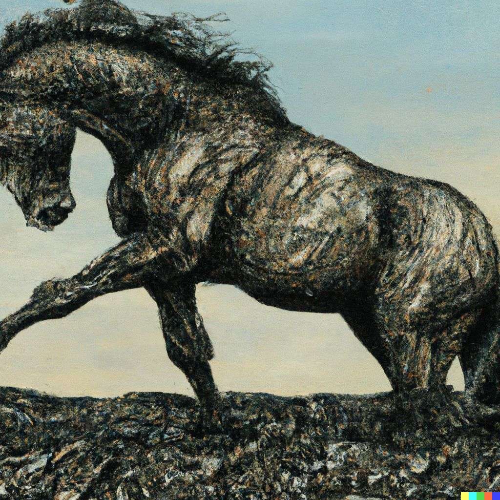 a horse, Peter Gric print